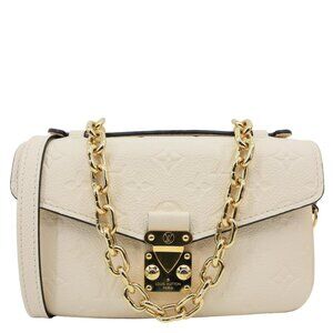 Louis Vuitton  Metis East West Pochette Empreinte Leather Crossbody Bag Cream